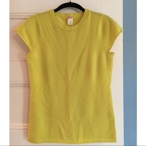 J. Crew Citrus Short Sleeved Cashmere T sz small